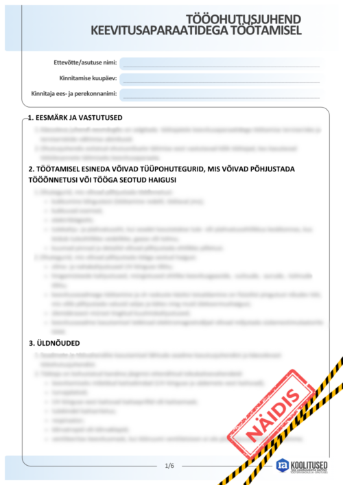 Tööohutusjuhend keevitusaparaatidega töötamisel