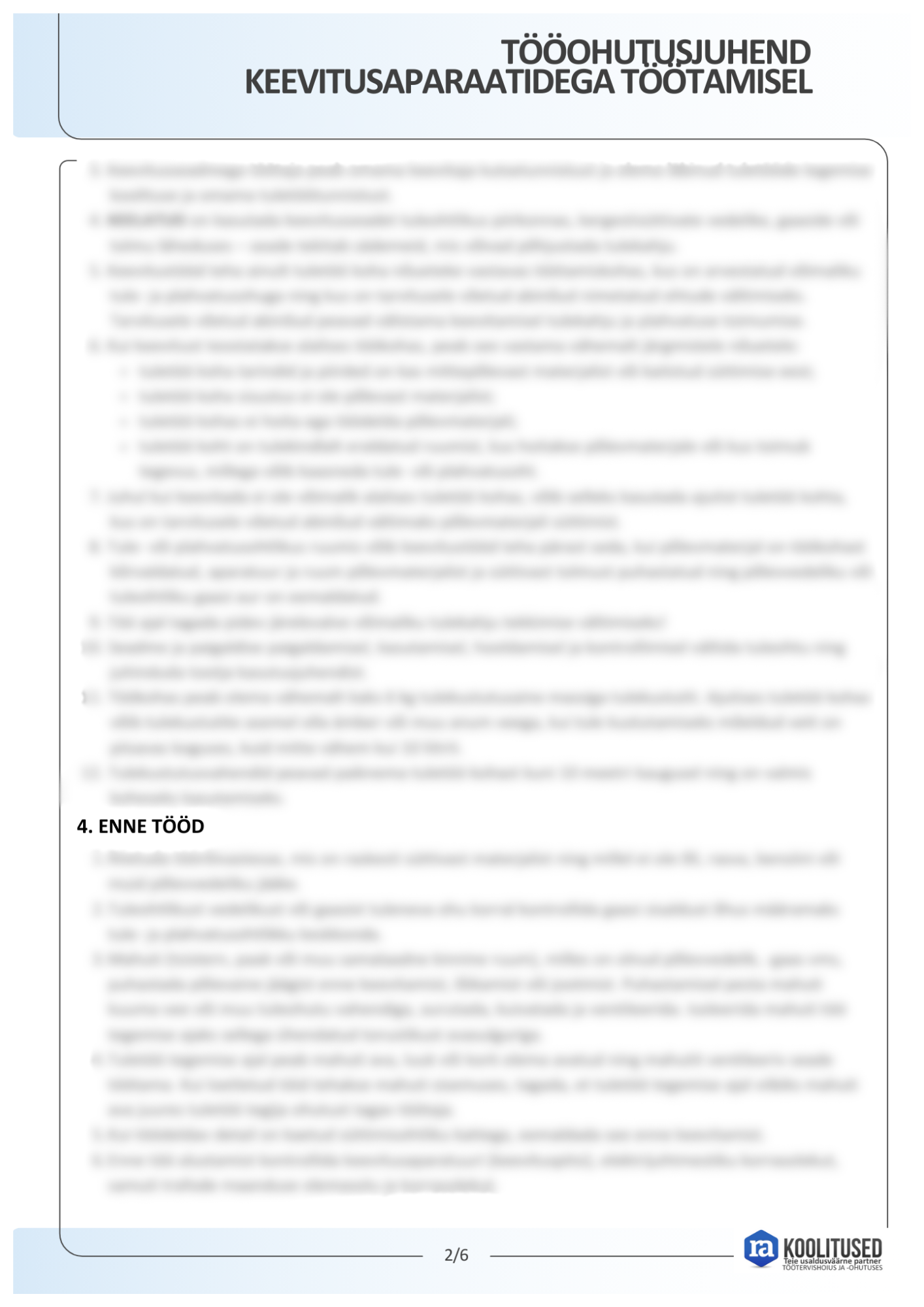 Tööohutusjuhend keevitusaparaatidega töötamisel - Image 2